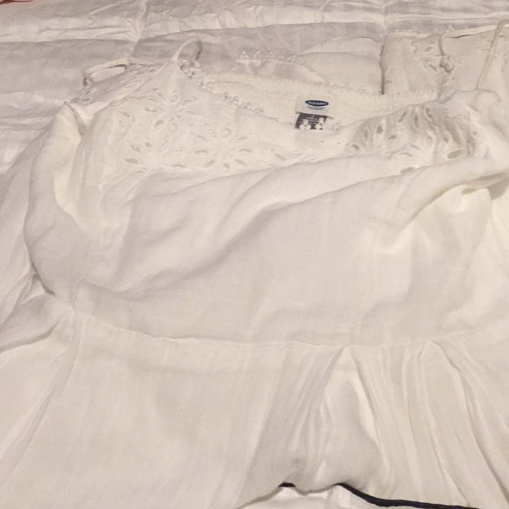 Old navy white flare dress